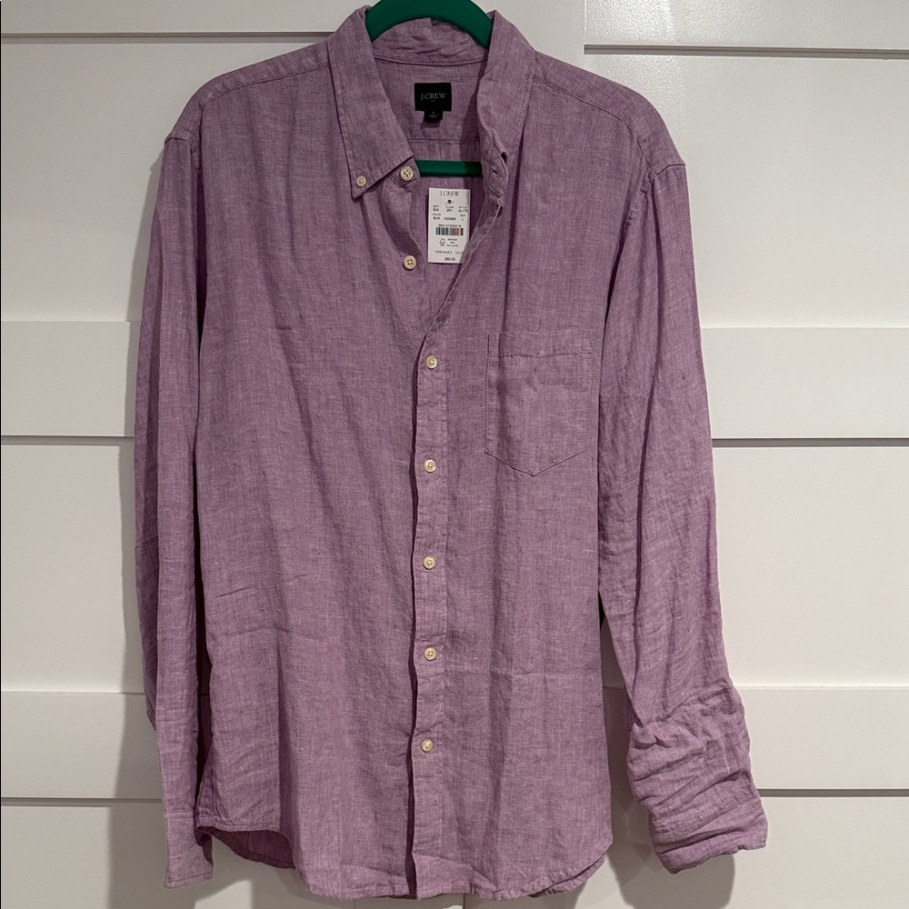 J. Crew Women's Linen Button Down Shirt NWT Size Large